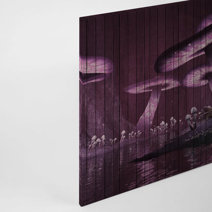 Fantasie Leinwandbild Lila Grün 90x60 DD120476 Wandbild Leinwand Keilrahmenbild