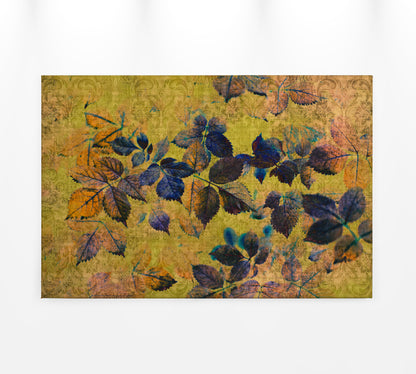 Leinwandbild Blumen Gelb Orange Blau 90x60 DD120481 Keilrahmen Wandbild Leinwand