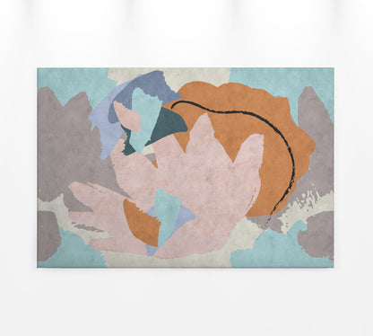 Abstrakte Kunst Leinwandbild Bunt 90x60 DD120484 Wandbild Leinwand Floral Natur