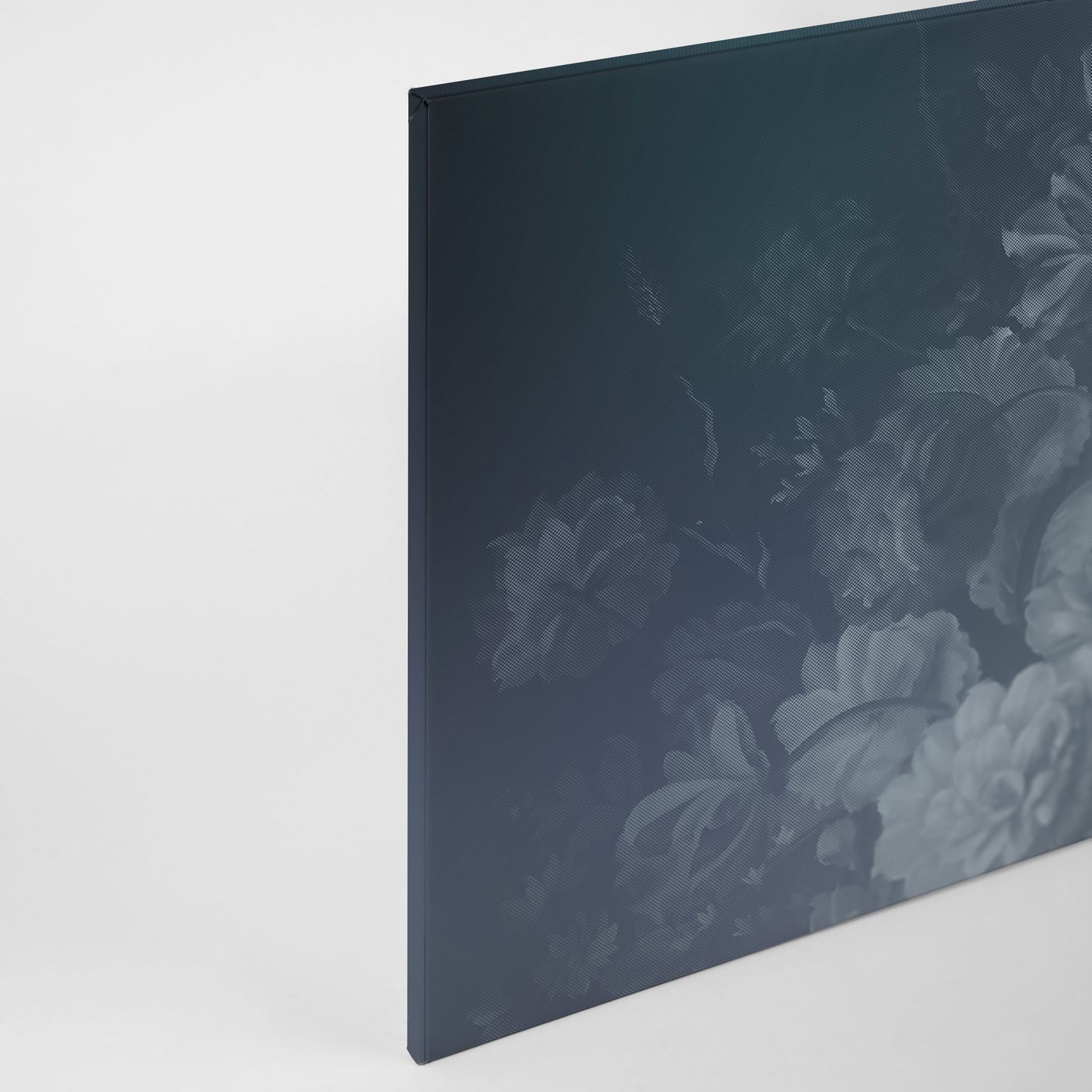 Blumen Leinwandbild Blau 90x60 DD120490 Keilrahmenbild Wandbild Leinwand Floral