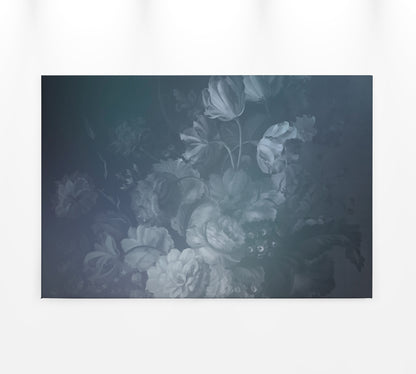 Blumen Leinwandbild Blau 90x60 DD120490 Keilrahmenbild Wandbild Leinwand Floral