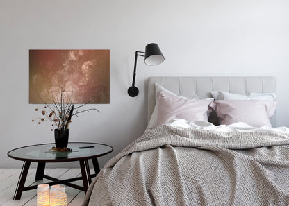 Leinwandbild Blumen Rot 90x60 DD120492 Keilrahmenbild Wandbild Leinwand Floral