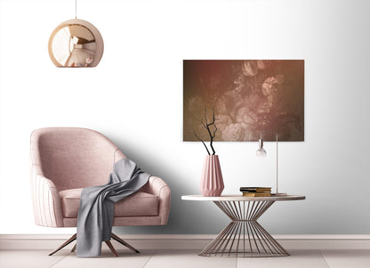 Leinwandbild Blumen Rot 90x60 DD120492 Keilrahmenbild Wandbild Leinwand Floral