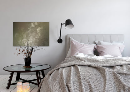 Leinwandbild Blumen Braun Floral 90x60 DD120493 Keilrahmenbild Wandbild Leinwand