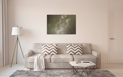 Leinwandbild Blumen Braun Floral 90x60 DD120493 Keilrahmenbild Wandbild Leinwand