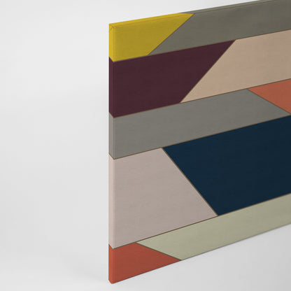 Leinwandbild Geometrisch Bunt 90x60 DD120503 Wandbild Leinwand Keilrahmen Modern