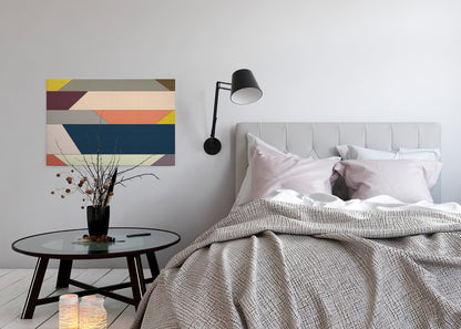 Leinwandbild Geometrisch Bunt 90x60 DD120503 Wandbild Leinwand Keilrahmen Modern