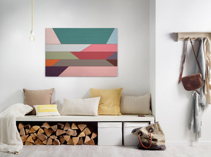 Leinwandbild Modern Geometrisch Bunt 90x60 DD120504 Wandbild Leinwand Keilrahmen