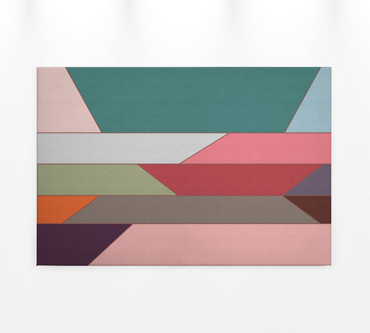 Leinwandbild Modern Geometrisch Bunt 90x60 DD120504 Wandbild Leinwand Keilrahmen