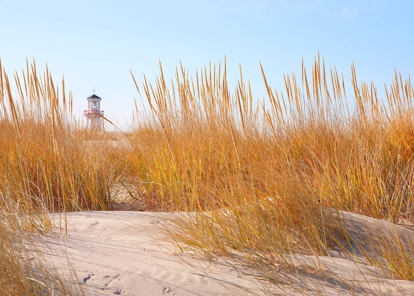 Leuchtturm Leinwandbild Beige Gelb 70x50 DD123034 Keilrahmenbild Wandbild