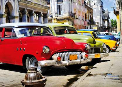 Leinwandbild Fahrzeuge Autos Braun Rot 70x50 DD123054 Wandbild Leinwand