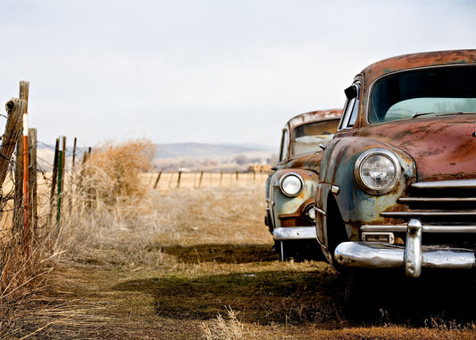 Leinwandbild Vintage Fahrzeuge Braun Beige 70x50 DD123055 Wandbild Leinwand