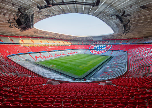 Leinwandbild FC Bayern Stadion 70x50 DD123057 Keilrahmenbild Wandbild Leinwand