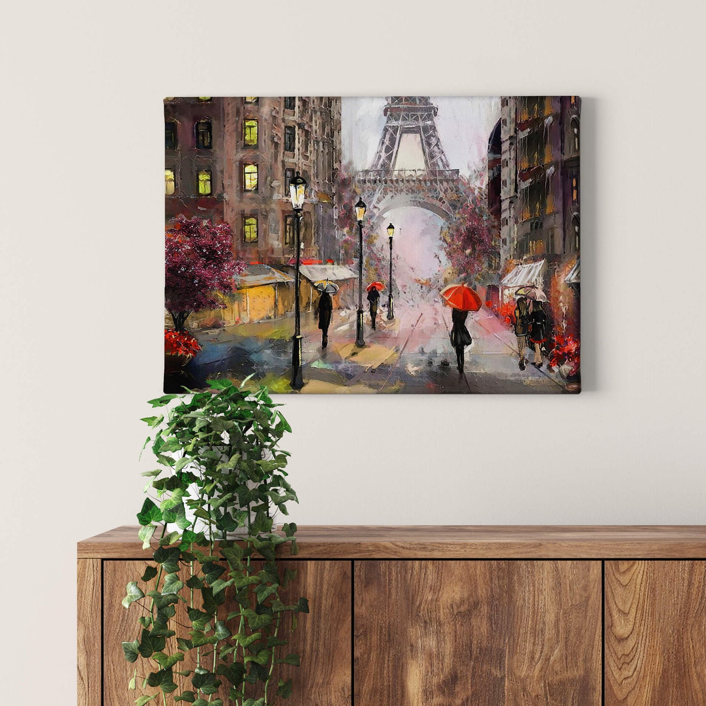 Paris Leinwandbild Braun Grau Schwarz 70x50 DD123080 Keilrahmenbild Wandbild