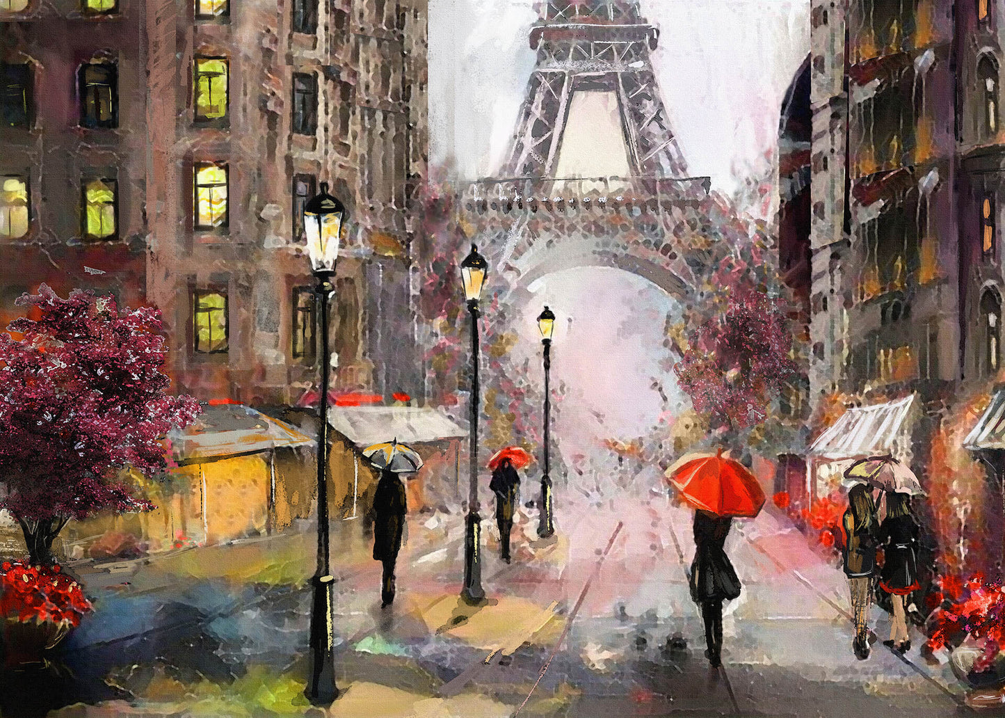 Paris Leinwandbild Braun Grau Schwarz 70x50 DD123080 Keilrahmenbild Wandbild