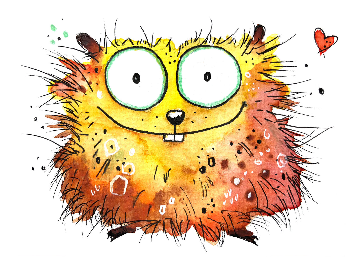 Leinwandbild Kinderzimmer Hamster Beige Orange Gelb 70x50 DD123098 Wandbild