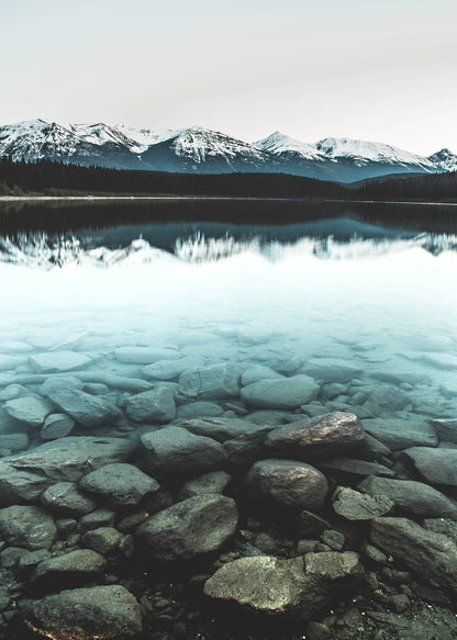 Leinwandbild See Landschaft Blau 50x70 DD123124 Keilrahmenbild Wandbild