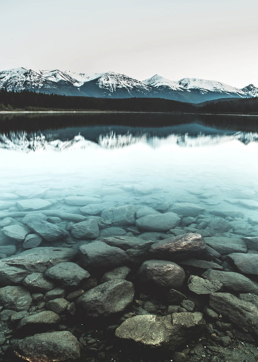 Leinwandbild See Landschaft Blau 50x70 DD123124 Keilrahmenbild Wandbild