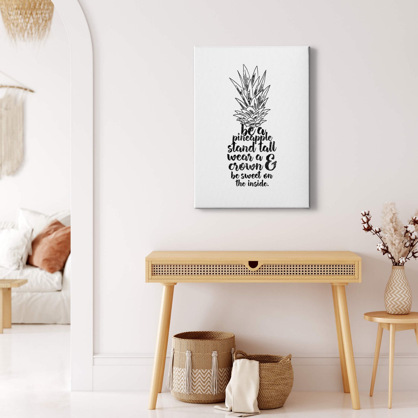 Zitate Leinwandbild Weiß Schwarz 50x70 DD123143 Keilrahmen Wandbild Leinwand