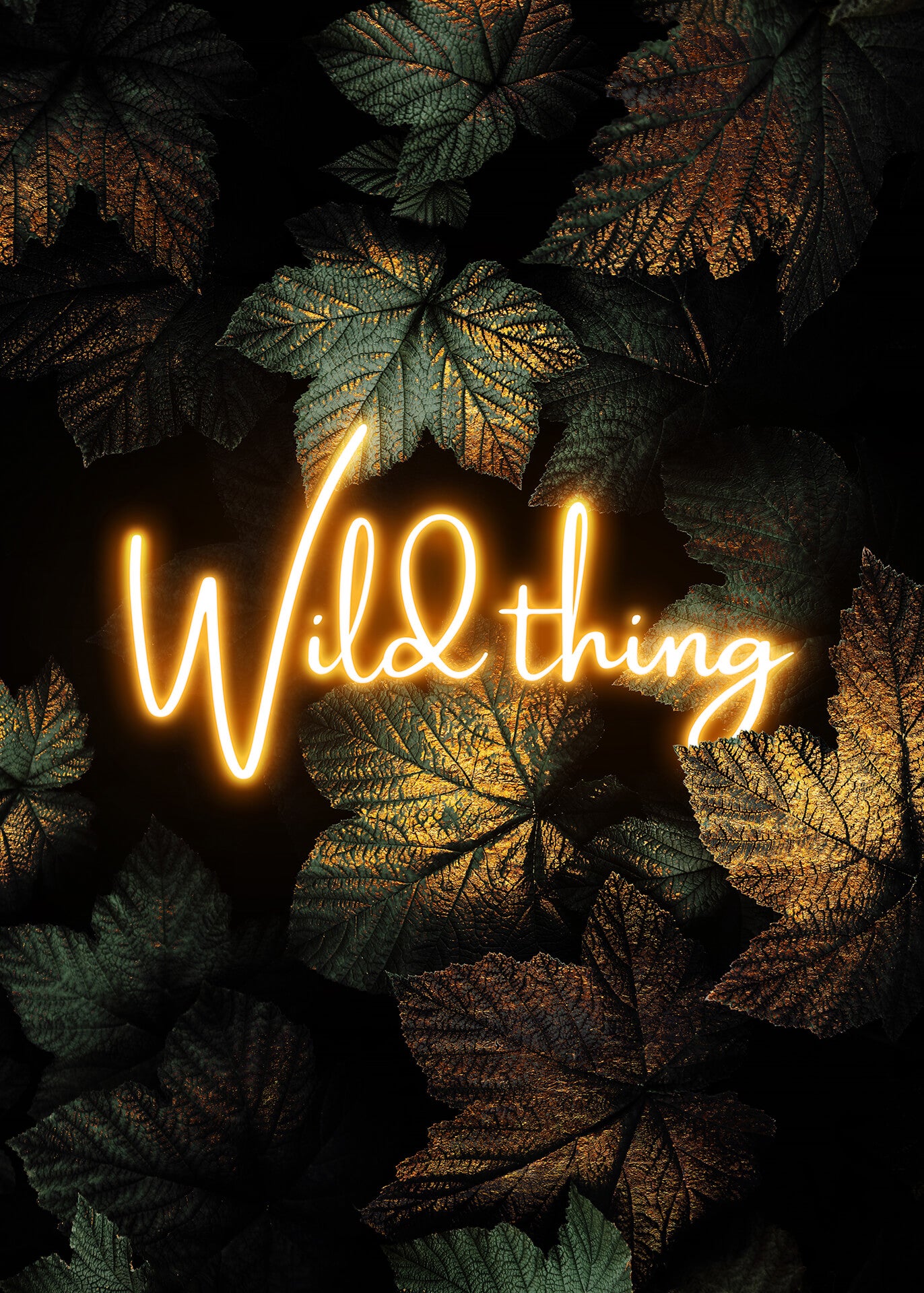 Leinwandbild Schriftzug Grün Schwarz Gold 50x70 DD123150 Keilrahmen Wandbild