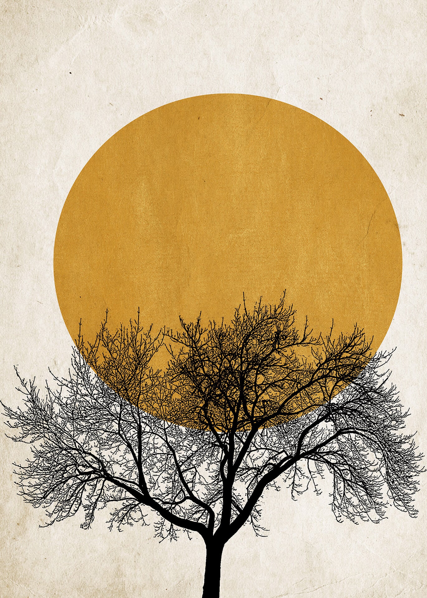 Kunst Leinwandbild Schwarz Gold Weiß 50x70 DD123157 Wandbild Leinwand Natur