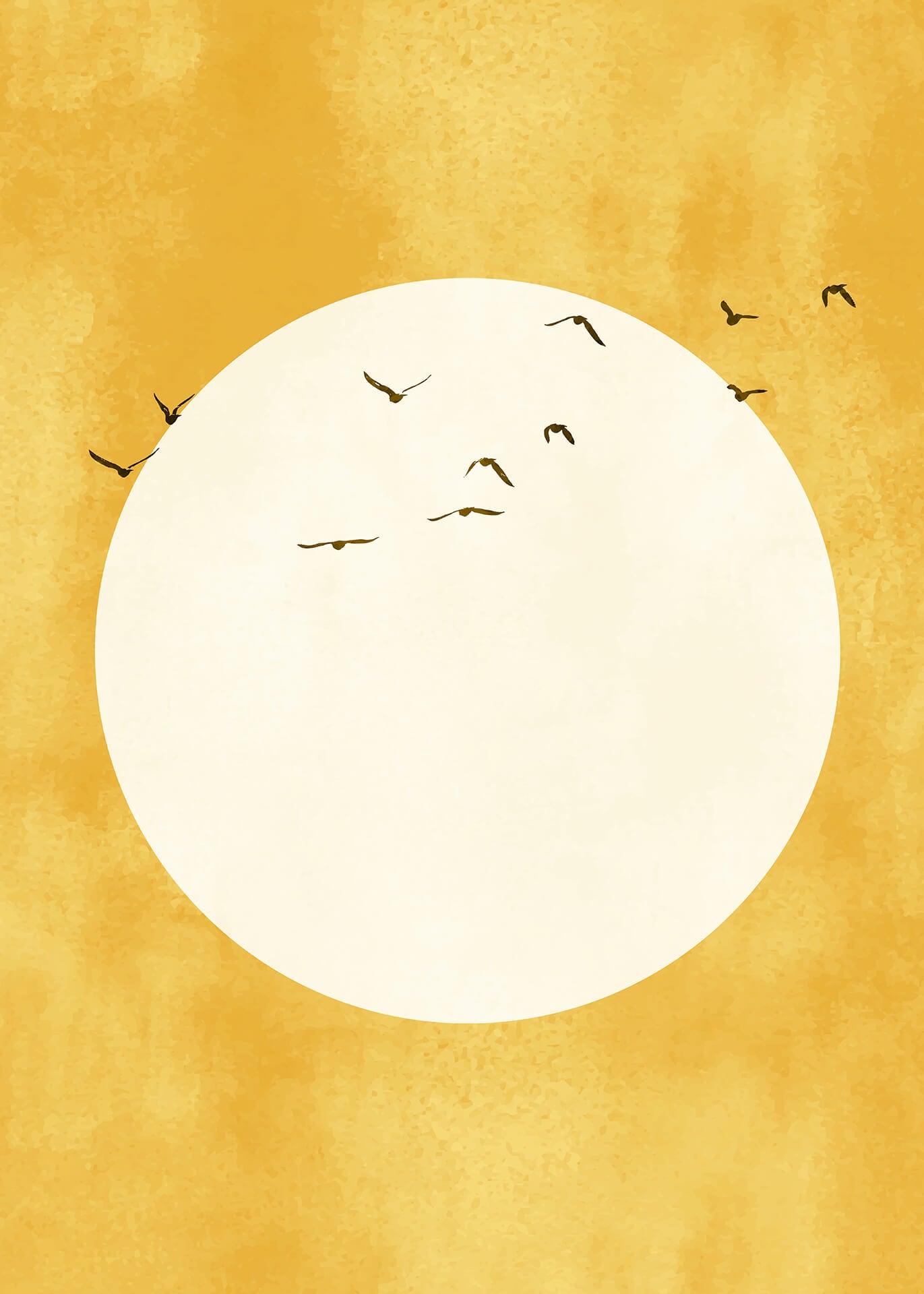 Kunst Leinwandbild Gold Weiß 50x70 DD123158 Wandbild Leinwand Modern Vögel