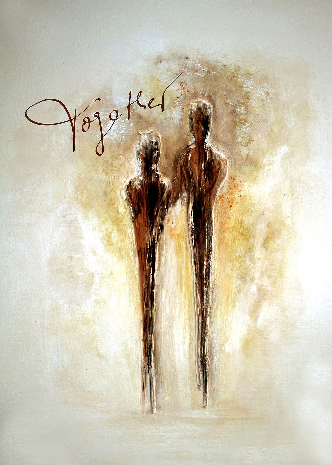 Kunst Leinwandbild Menschen Gold Schwarz Weiß 50x70 DD123160 Wandbild Leinwand