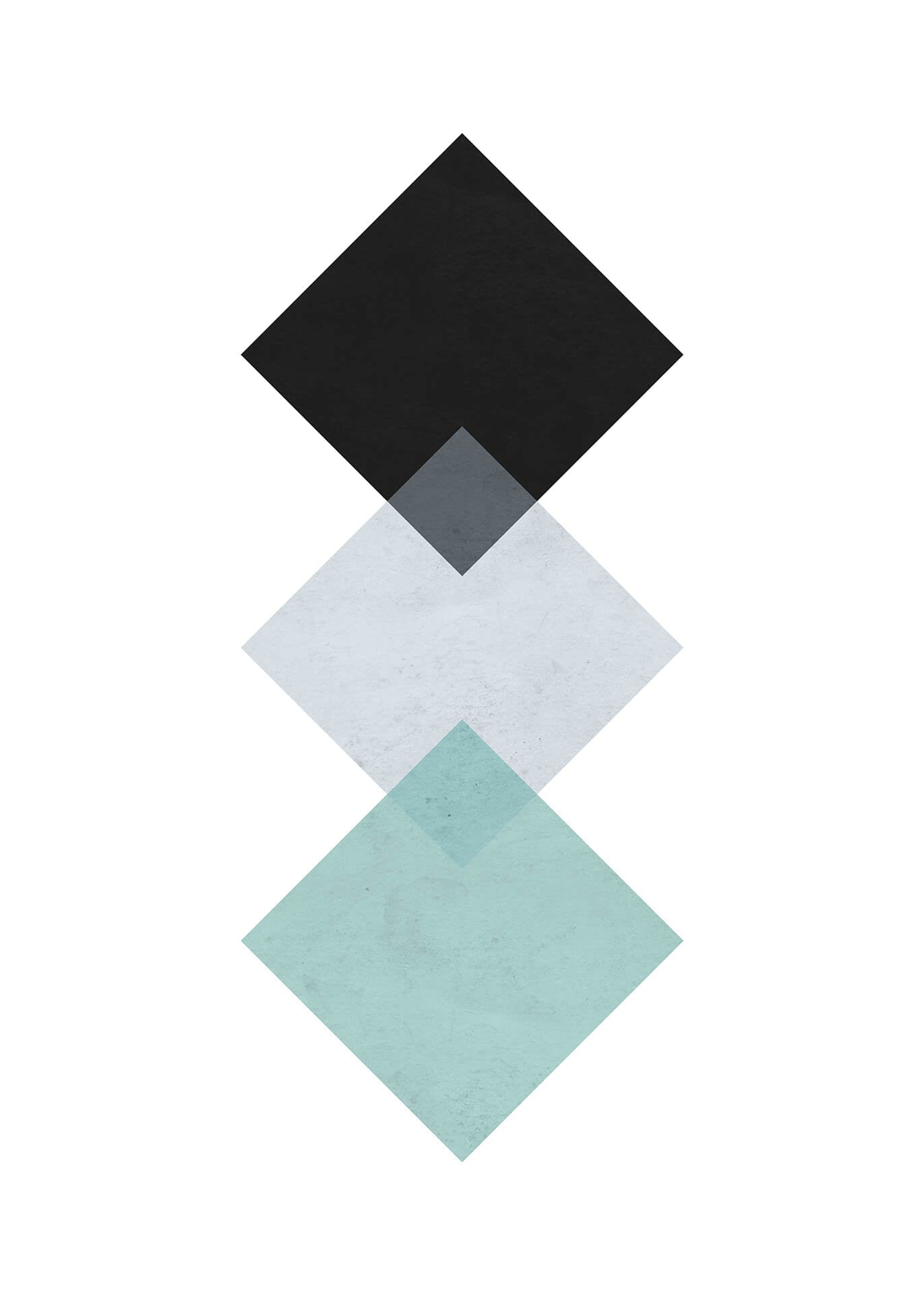 Leinwandbild Geometrisch Blau Grau Schwarz Weiß 50x70 DD123162 Keilrahmenbild