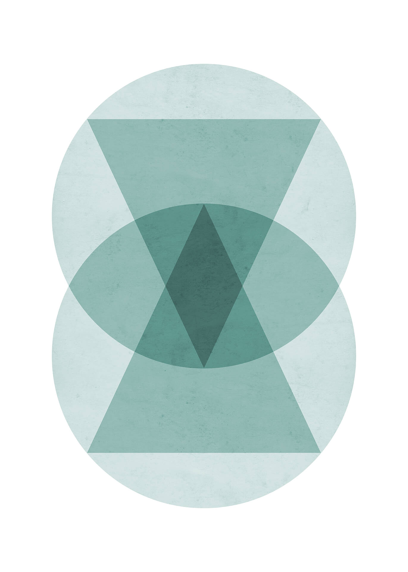 Leinwandbild Geometrisch Blau Weiß 50x70 DD123163 Keilrahmenbild Wandbild