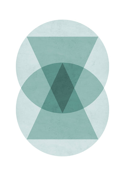 Leinwandbild Geometrisch Blau Weiß 50x70 DD123163 Keilrahmenbild Wandbild