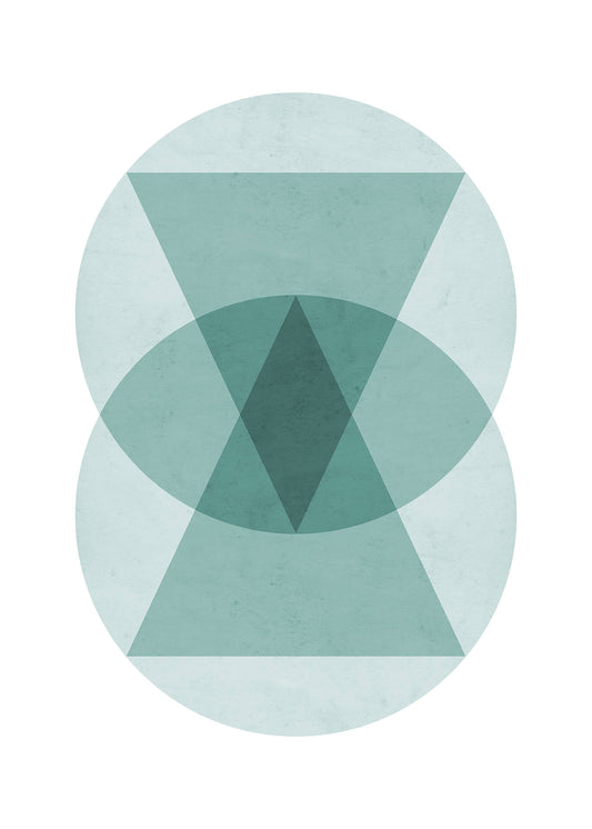 Leinwandbild Geometrisch Blau Weiß 50x70 DD123163 Keilrahmenbild Wandbild