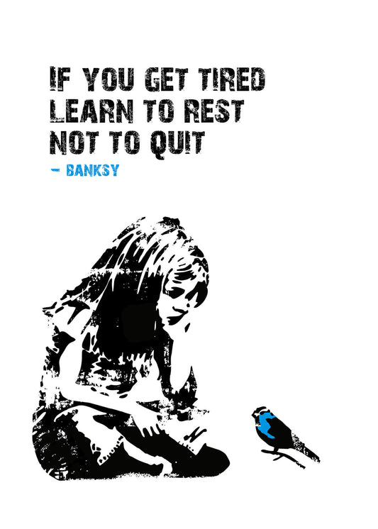 Leinwandbild Schriftzug Blau Schwarz Weiß 50x70 DD123168 Keilrahmen Wandbild