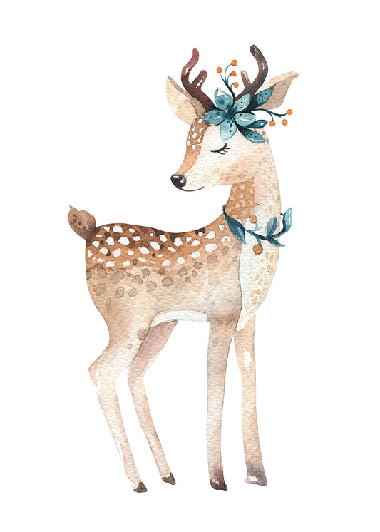 Leinwandbild Kinderzimmer Braun Beige Weiß 50x70 DD123189 Keilrahmen Wandbild