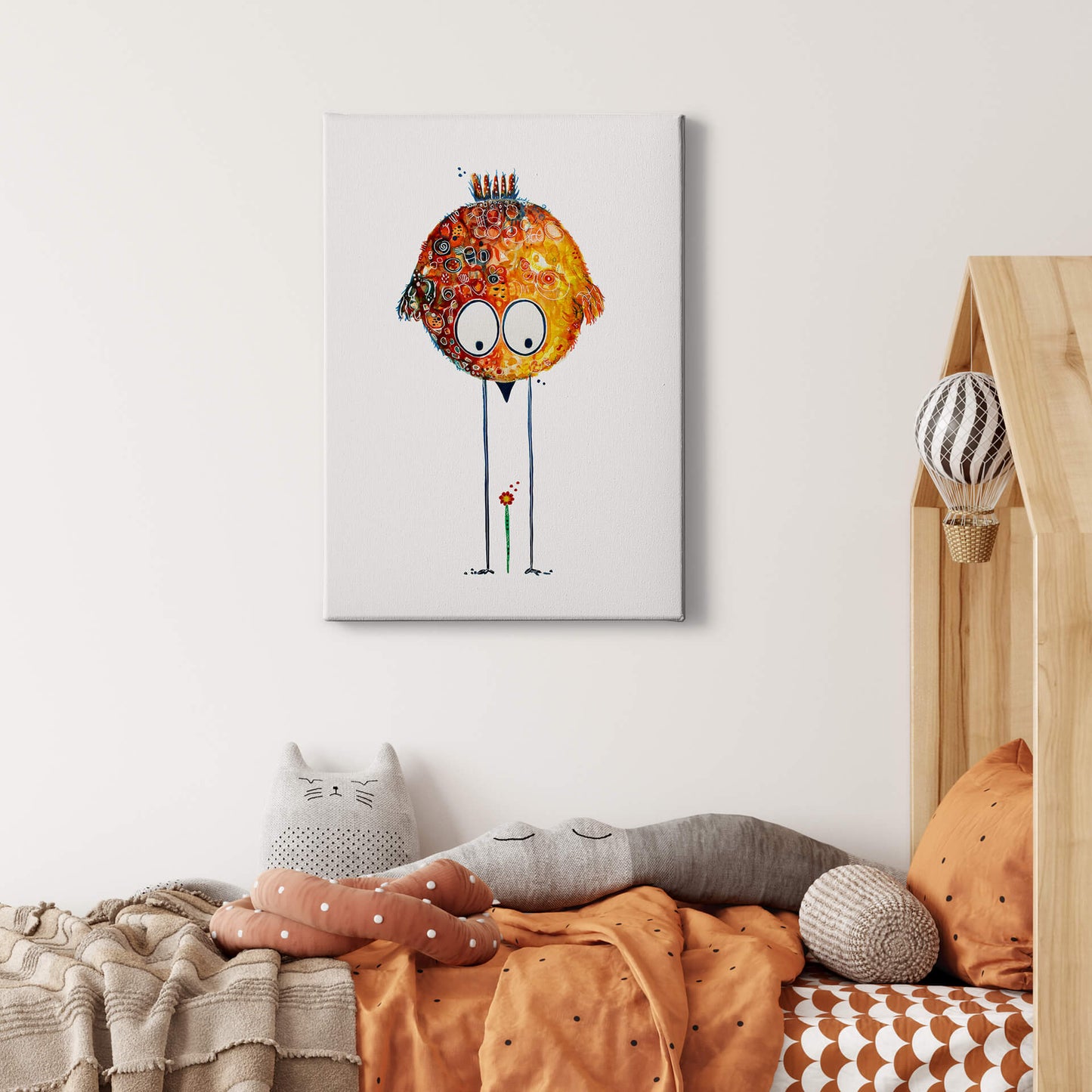 Leinwandbild Kinderzimmer Braun Beige 50x70 DD123193 Keilrahmenbild Wandbild