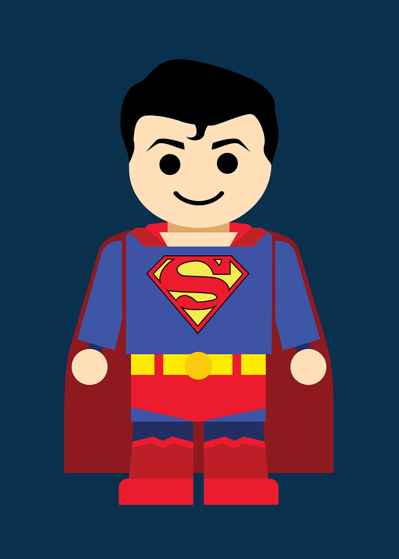 Leinwandbild Kinderzimmer Blau Rot Superman 50x70 DD123202 Keilrahmen Wandbild