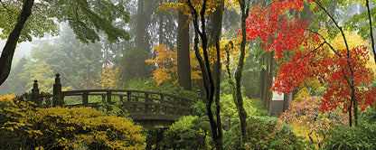 Leinwandbild Japanischer Garten Grün Braun 100x40 DD123204 Wandbild Leinwand