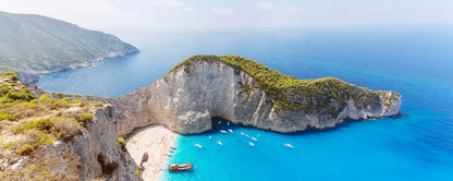 Leinwandbild Meer Blau Grau Grün 100x40 DD123209 Keilrahmen Wandbild Leinwand