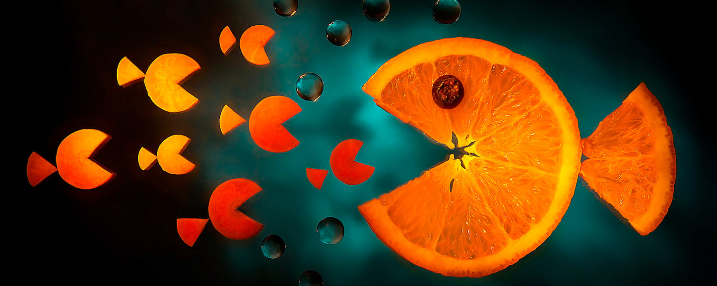 Obst Leinwandbild Orange 100x40 DD123234 Keilrahmenbild Wandbild Leinwand