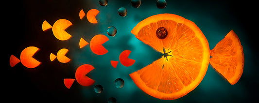 Obst Leinwandbild Orange 100x40 DD123234 Keilrahmenbild Wandbild Leinwand