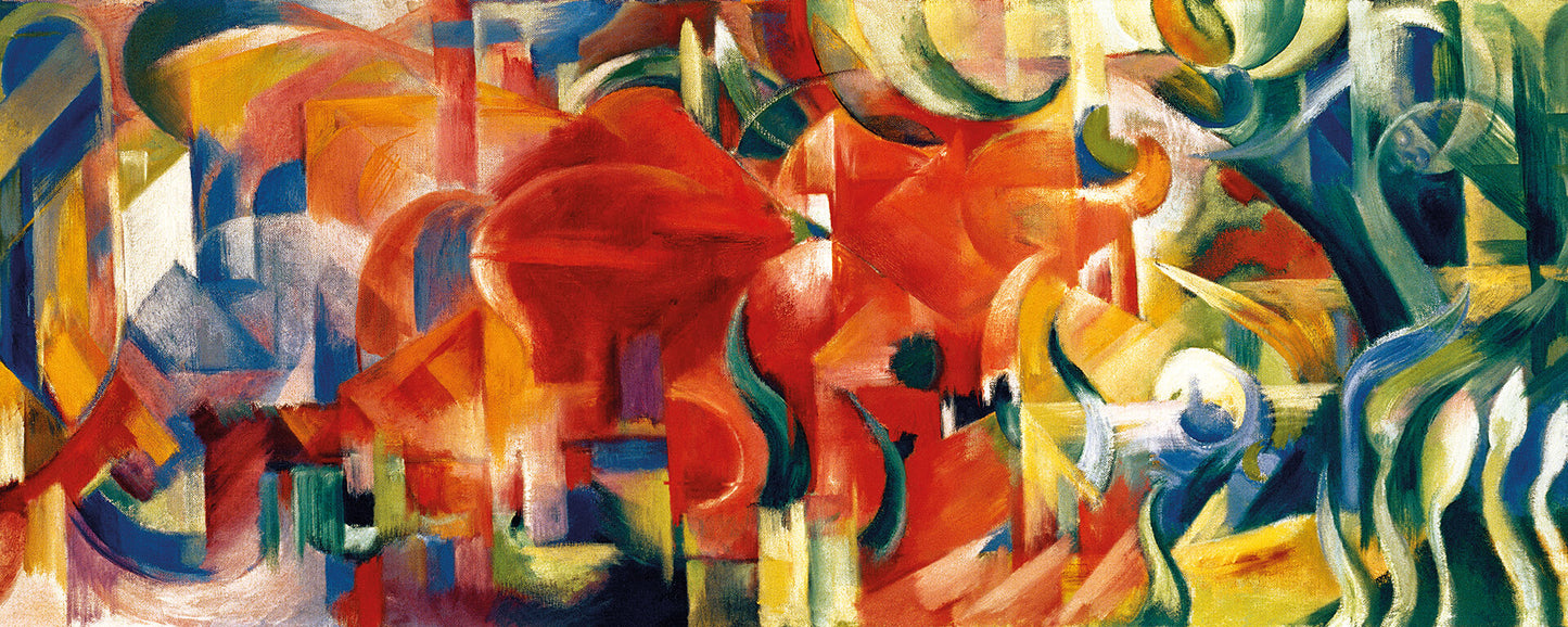 Abstrakte Kunst Leinwandbild Bunt 100x40 DD123241 Wandbild Leinwand Malerei