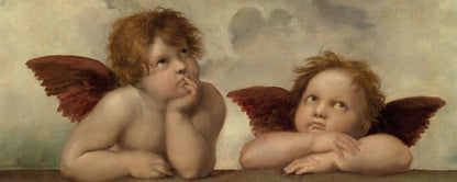 Engel Leinwandbild Kunst Beige Braun 100x40 DD123242 Keilrahmen Wandbild