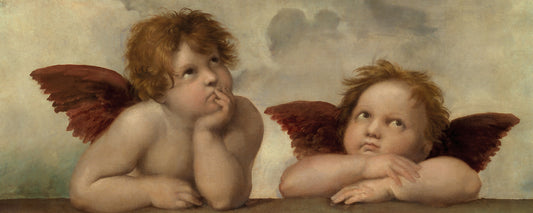 Engel Leinwandbild Kunst Beige Braun 100x40 DD123242 Keilrahmen Wandbild