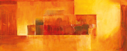 Abstrakte Kunst Leinwandbild Orange 100x40 DD123246 Wandbild Leinwand Keilrahmen