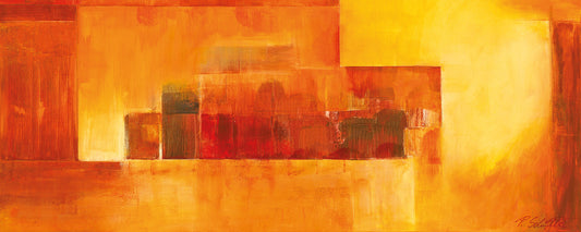 Abstrakte Kunst Leinwandbild Orange 100x40 DD123246 Wandbild Leinwand Keilrahmen