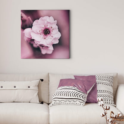 Blume Leinwandbild Rosa 50x50 DD123257 Keilrahmenbild Wandbild Leinwand