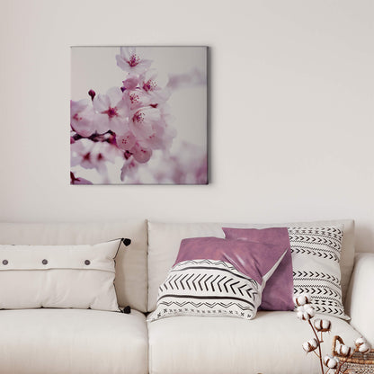 Kirschblüte Leinwandbild Rosa Weiß 50x50 DD123260 Keilrahmen Wandbild Leinwand