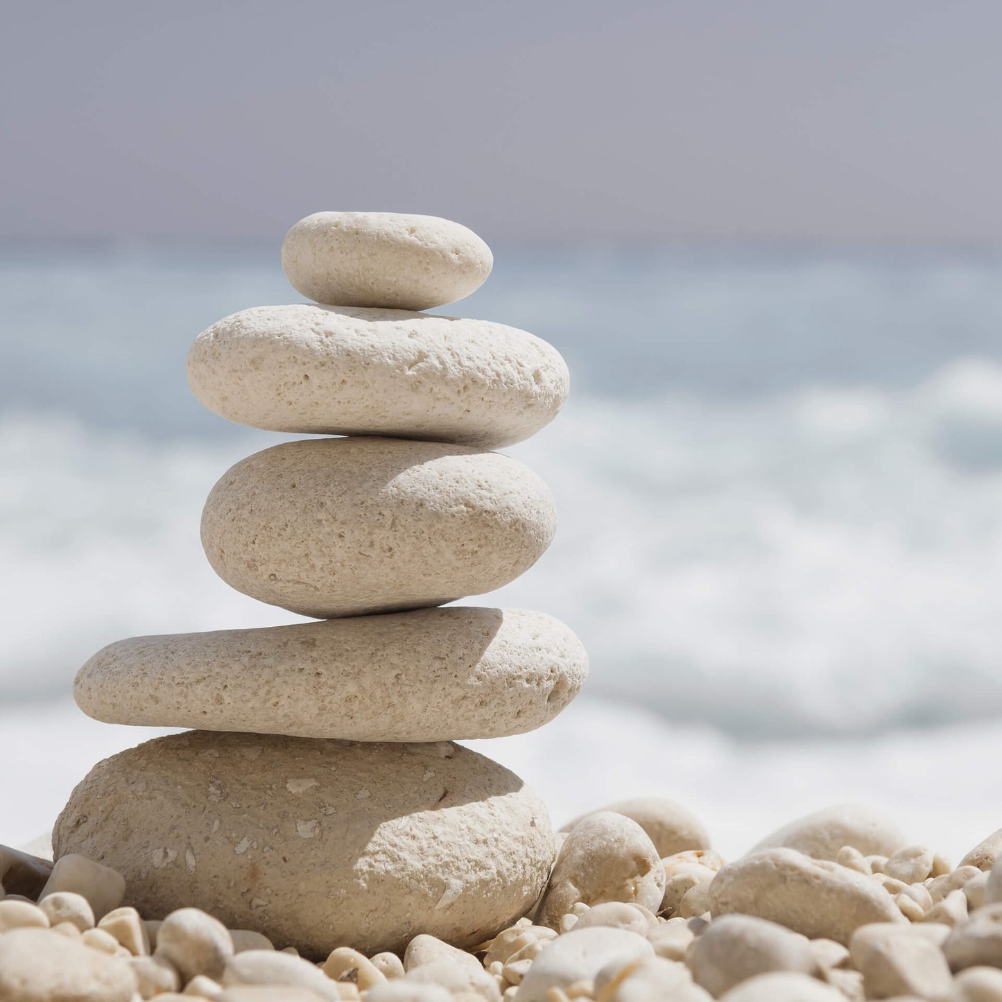 Leinwandbild Steinturm Grau Blau 50x50 DD123267 Keilrahmenbild Wandbild Leinwand