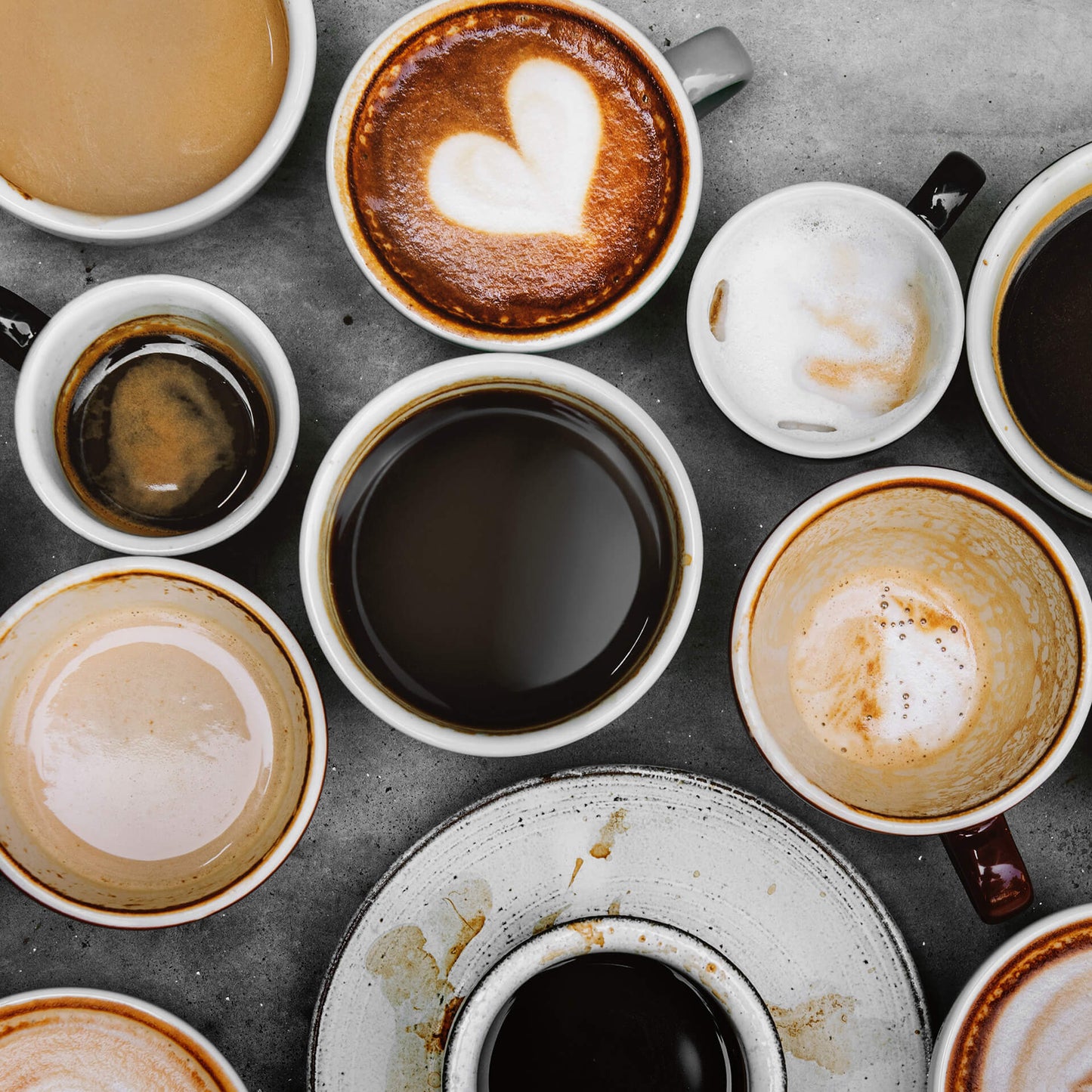 Leinwandbild Cappuccino Braun Beige Weiß 50x50 DD123279 Keilrahmenbild Wandbild