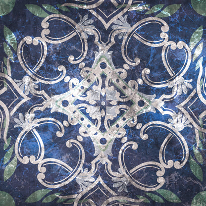 Leinwandbild Geometrisch Blau Grau Grün 50x50 DD123305 Keilrahmenbild Wandbild