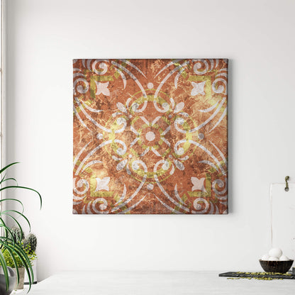 Leinwandbild Geometrisch Orange Gelb Grau 50x50 DD123306 Keilrahmenbild Wandbild